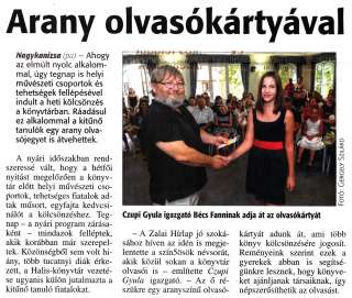 Zalai Hírlap 2016 08 30 203sz 03old - Arany olvasókártyával.jpg Zalai Hírlap 2016 08 30 203sz 03old - Arany olvasókártyával.jpg